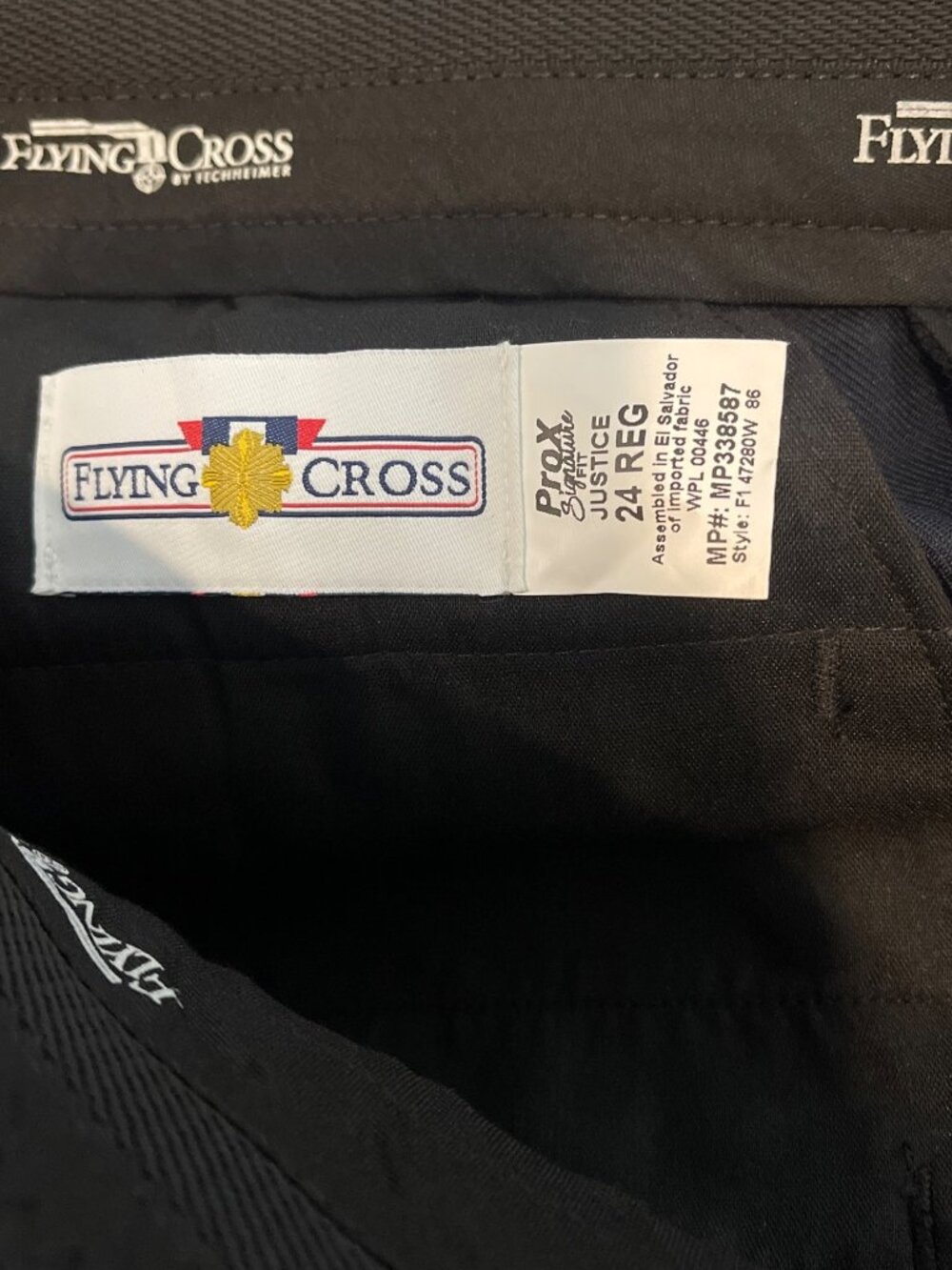 NWT Flying Cross Justice Poly/Wool Pants Womens Sz 24 Unhemmed LAPD Navy 47280W - Picture 3 of 5